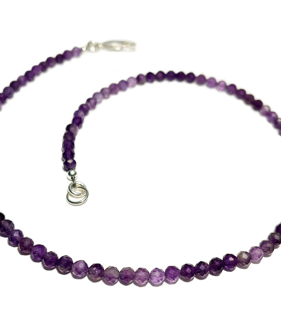 amethyst sterling silver necklace