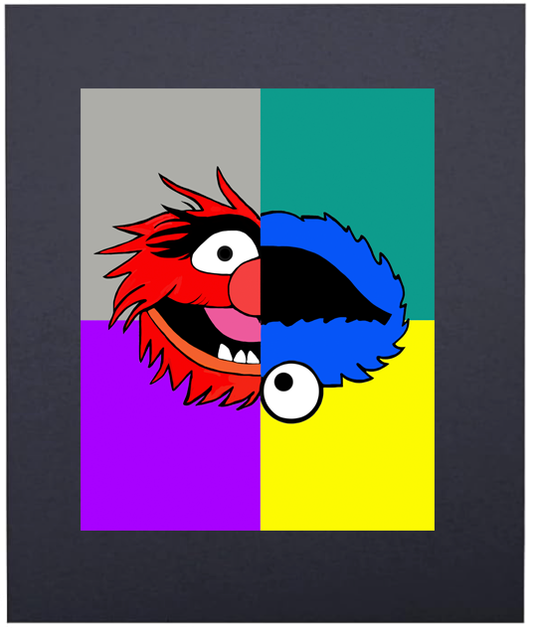 wild thing 1 art print - animal/cookie monster