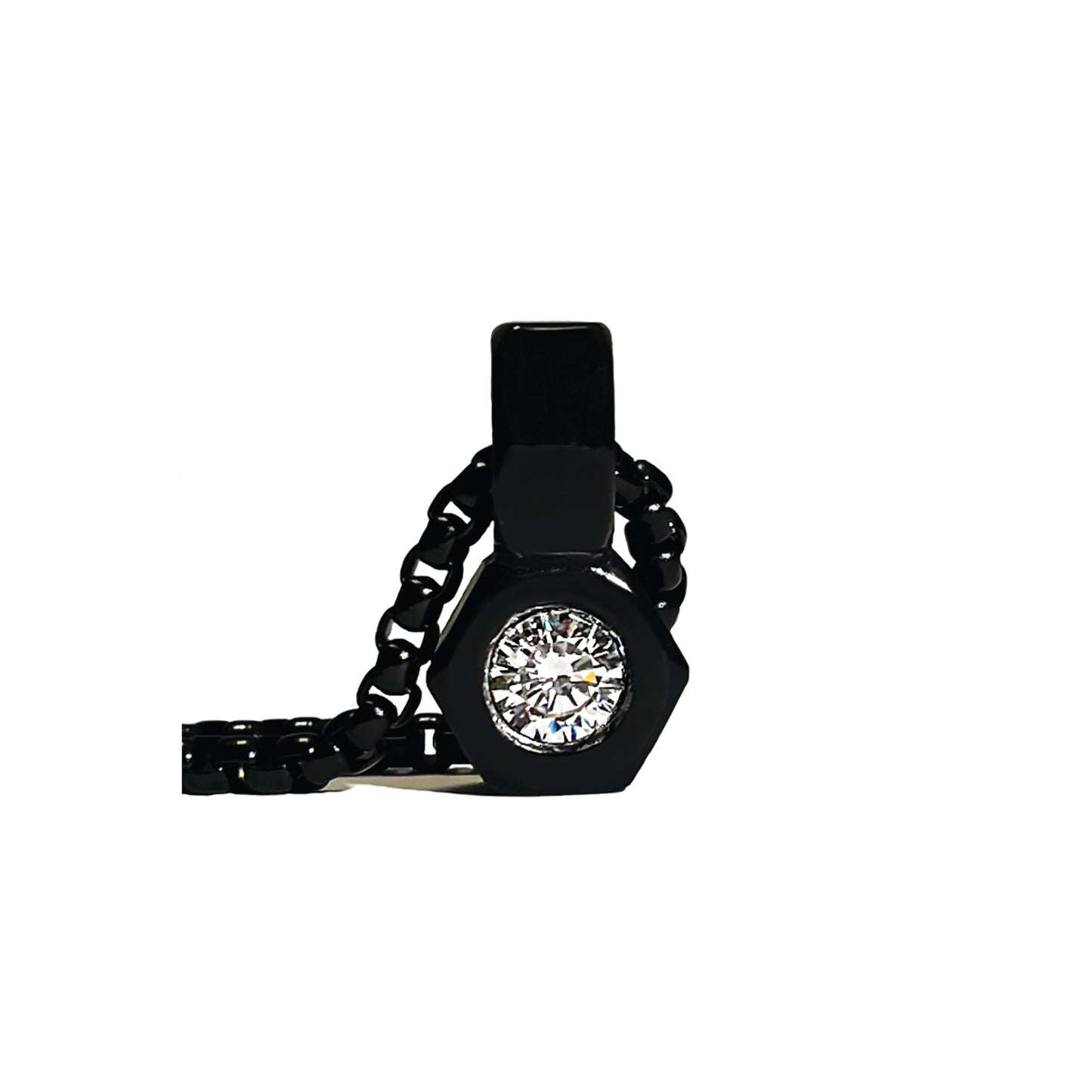 the original black solitaire necklace