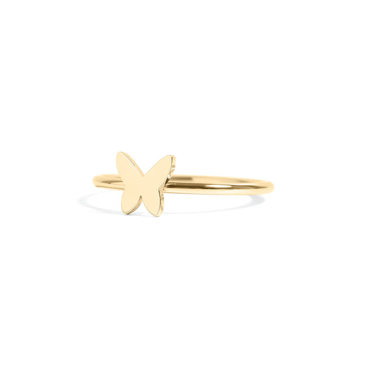 gold butterfly ring