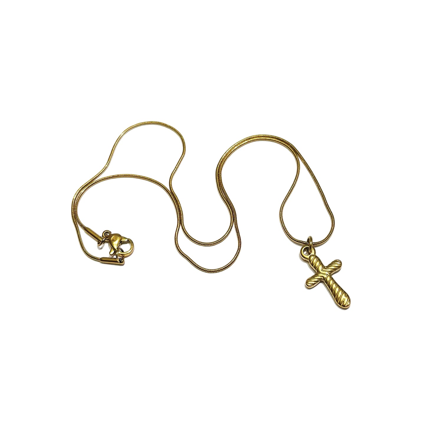 the textured cross necklace