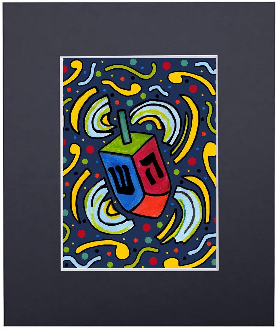 dreidel, dreidel, dreidel art print