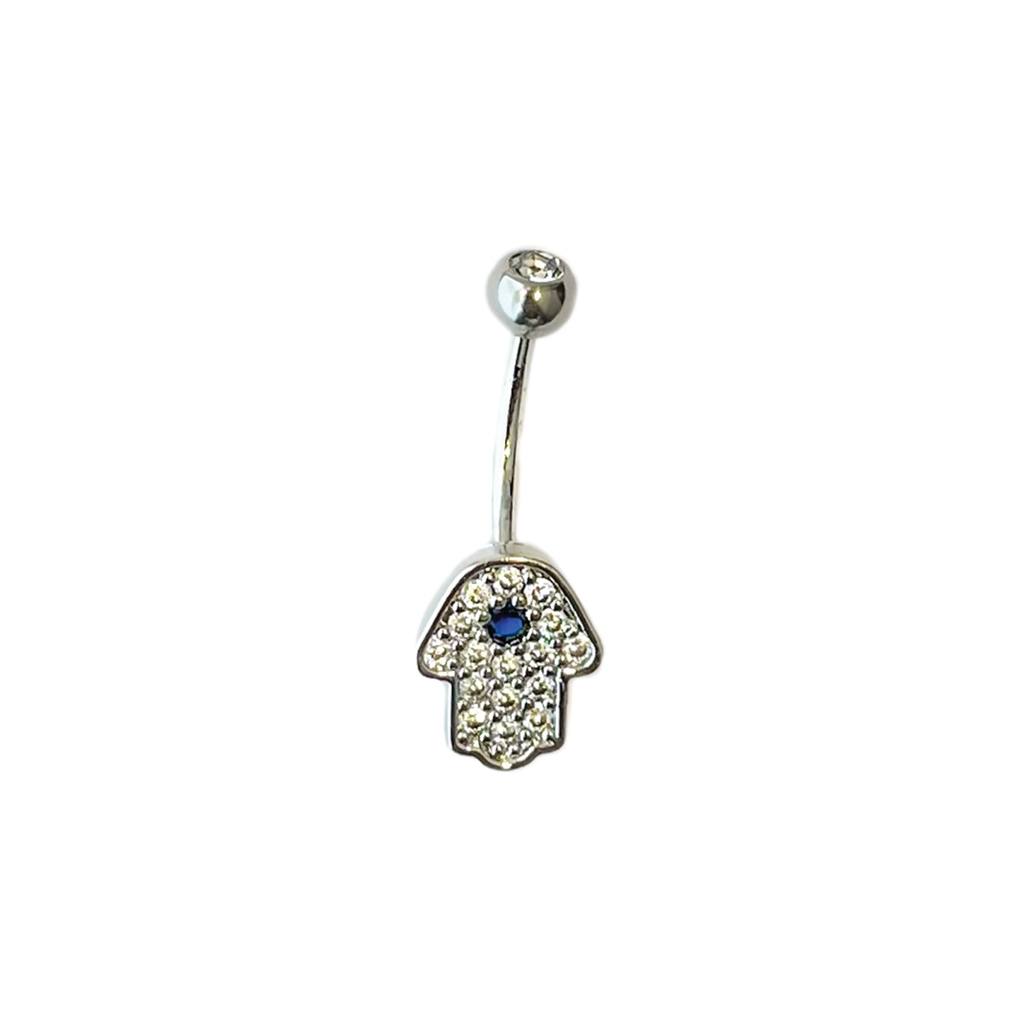 hamsa bling belly ring