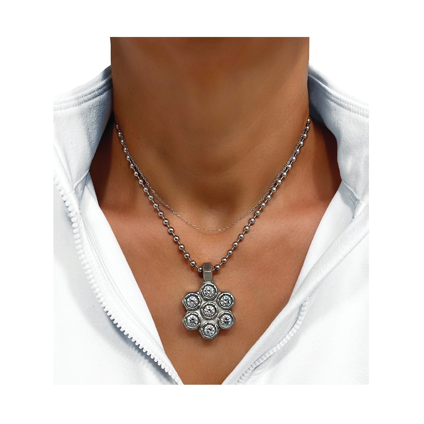 the heavy metal petal petite necklace