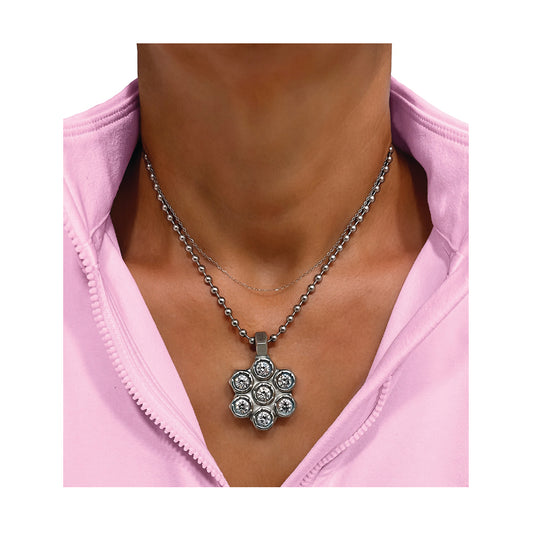the heavy metal petal petite necklace