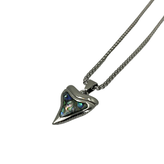 the holo shark tooth pendant necklace