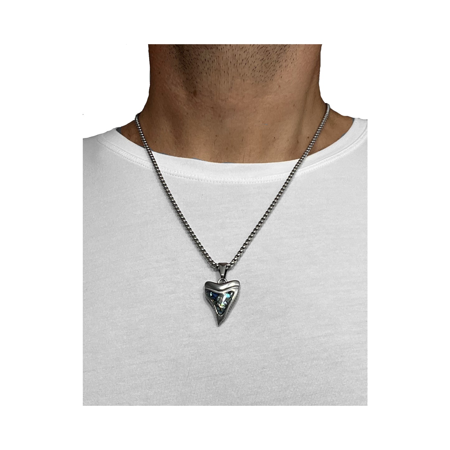 the holo shark tooth pendant necklace