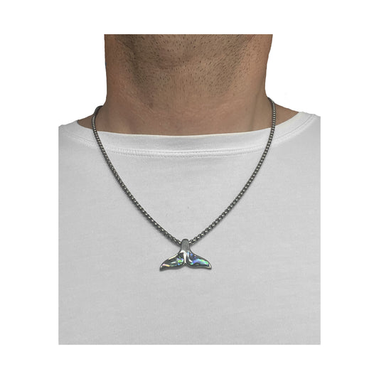 the holo whale tail pendant necklace