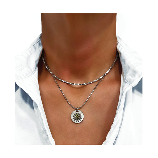 the industrial sun necklace