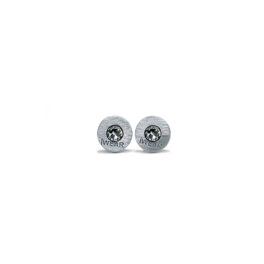mini aluminum iWEAR washer earrings - clear