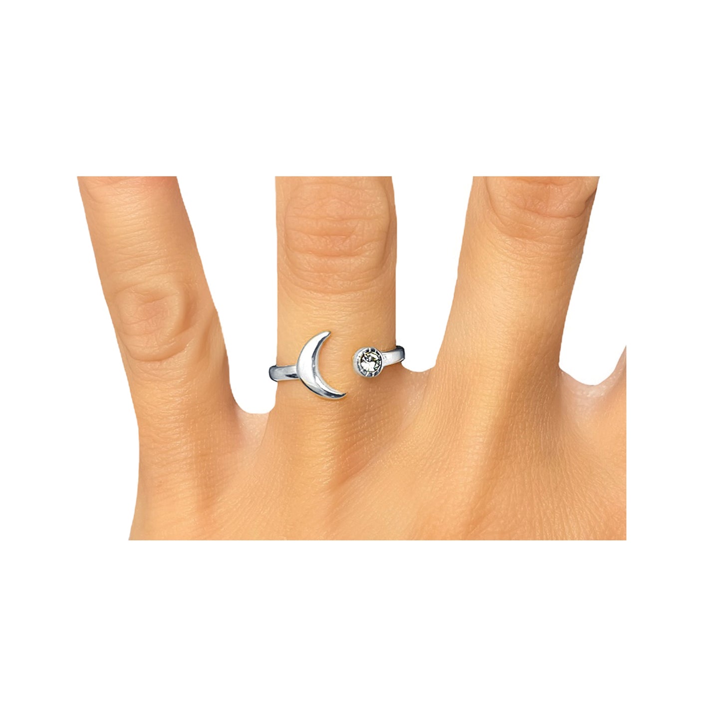 moon and star ring