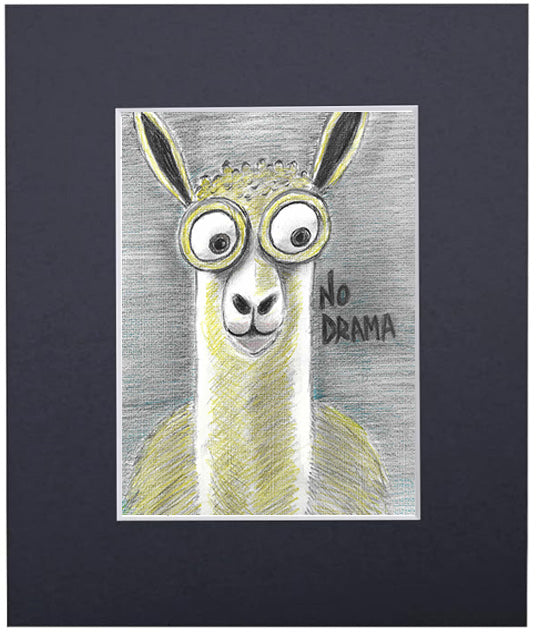 no drama llama art print