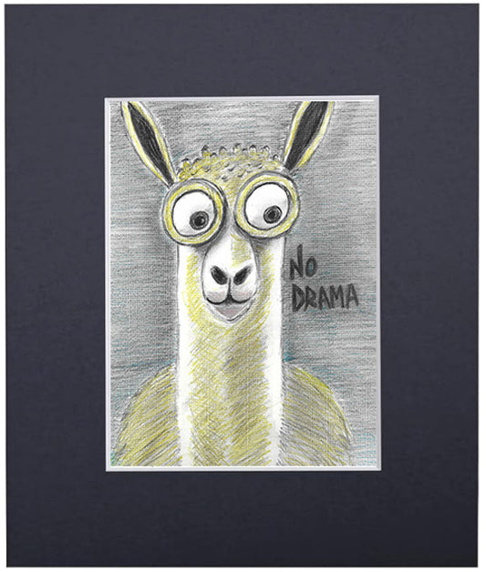 no drama llama art print