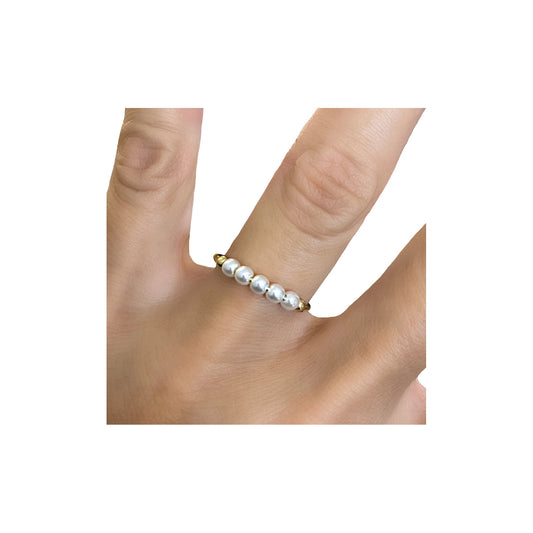 multi pearl ring