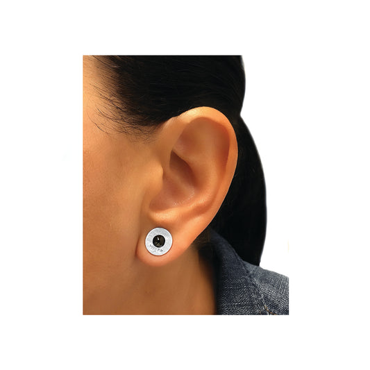 aluminum iWEAR washer earrings - black
