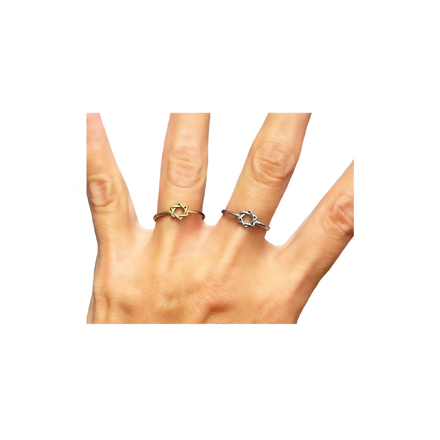 the star of david ring - silver or gold