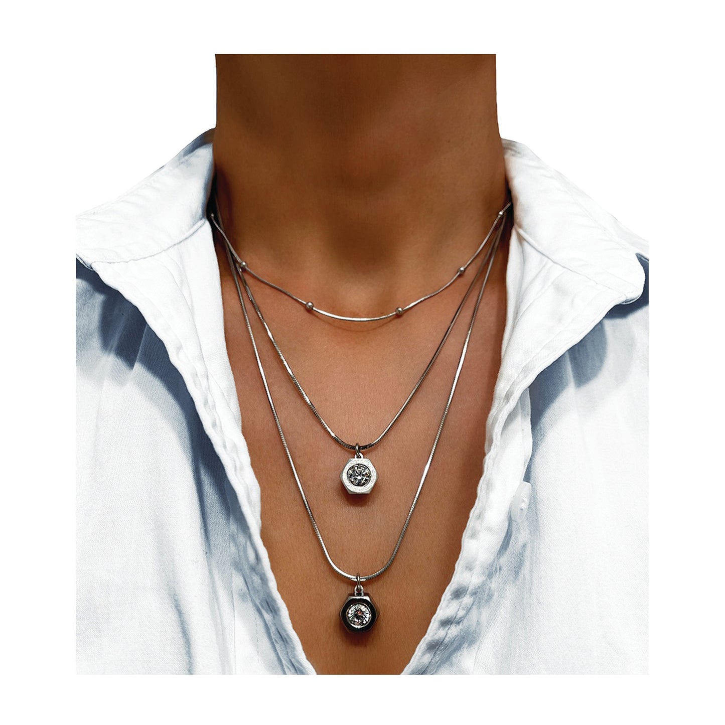 luna dot strand necklace