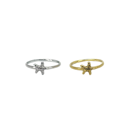 starfish ring - gold or silver