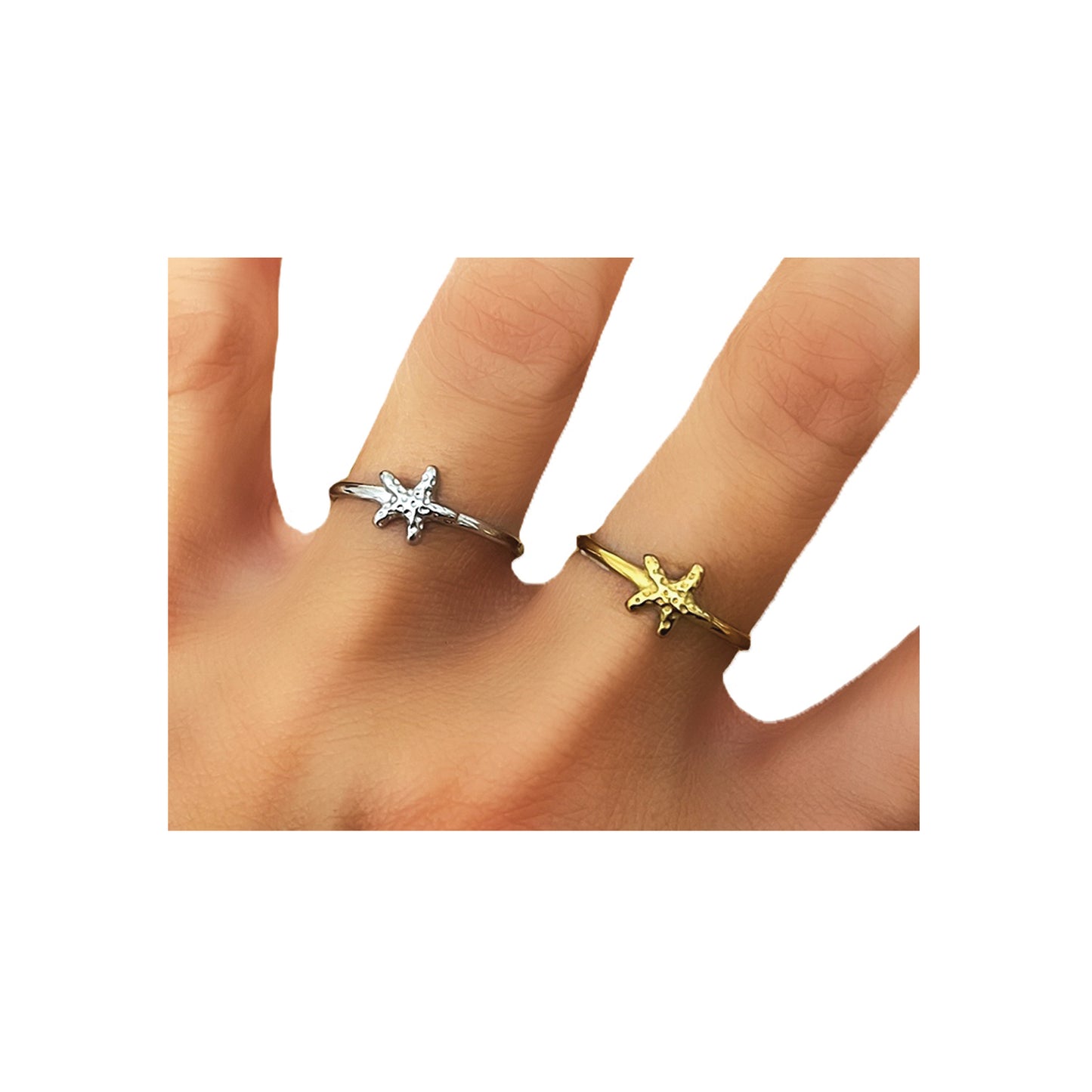starfish ring - gold or silver