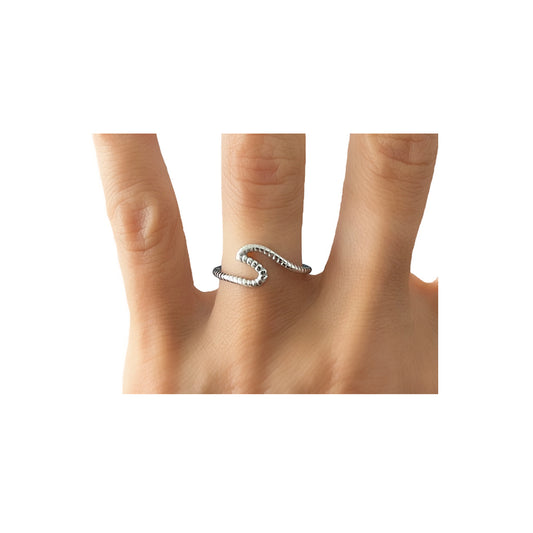 textured wave ring