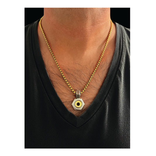 the hexcore solitaire necklace - metal choice