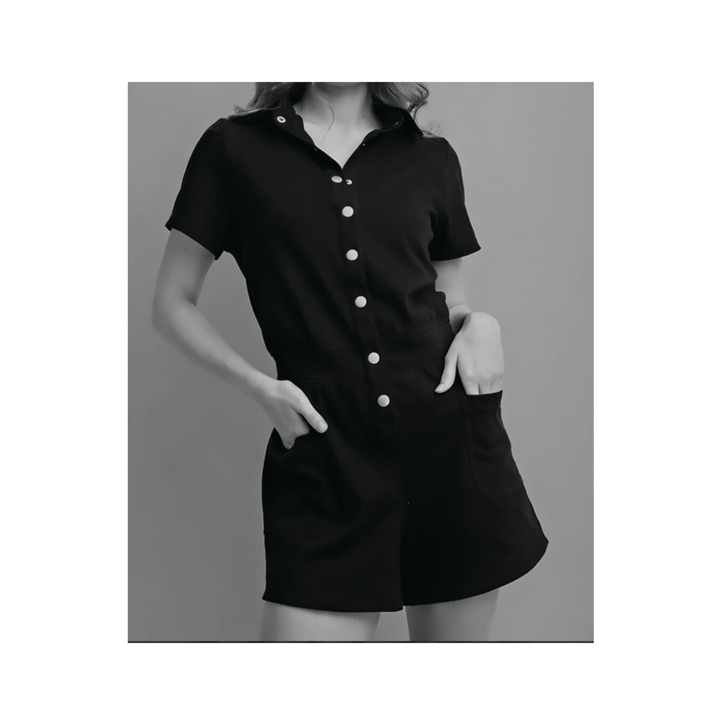 the edit romper - black