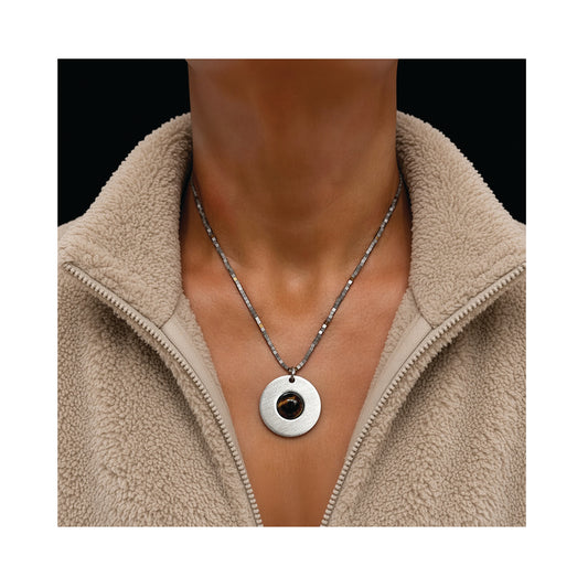 the orbit dual necklace - tiger eye