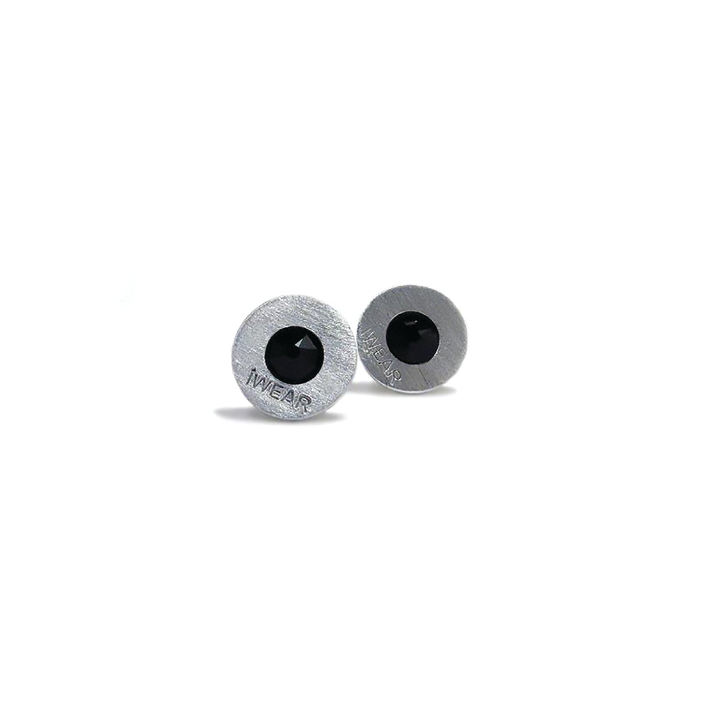 aluminum iWEAR washer earrings - black