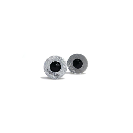 aluminum iWEAR washer earrings - black