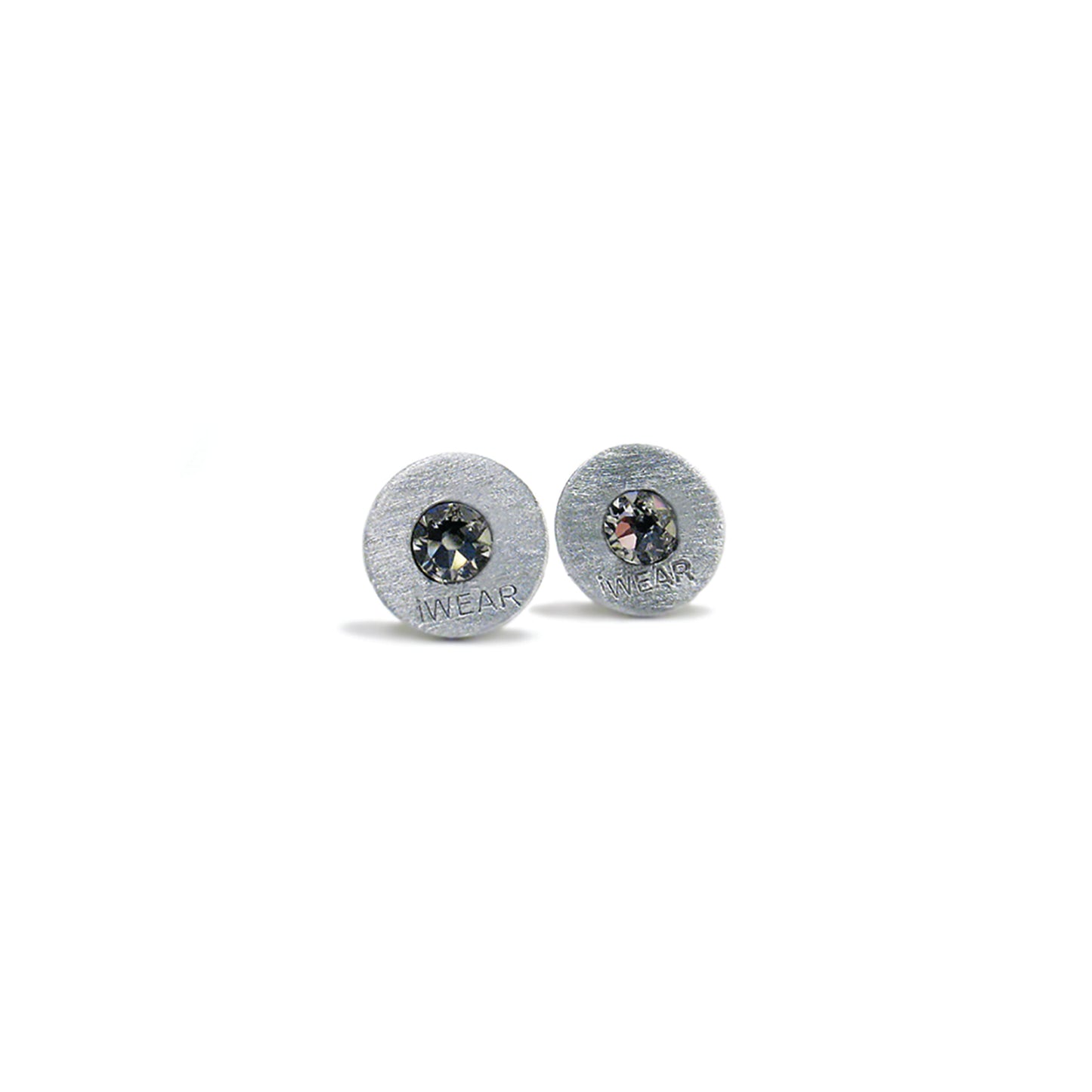 aluminum iWEAR washer earrings - clear
