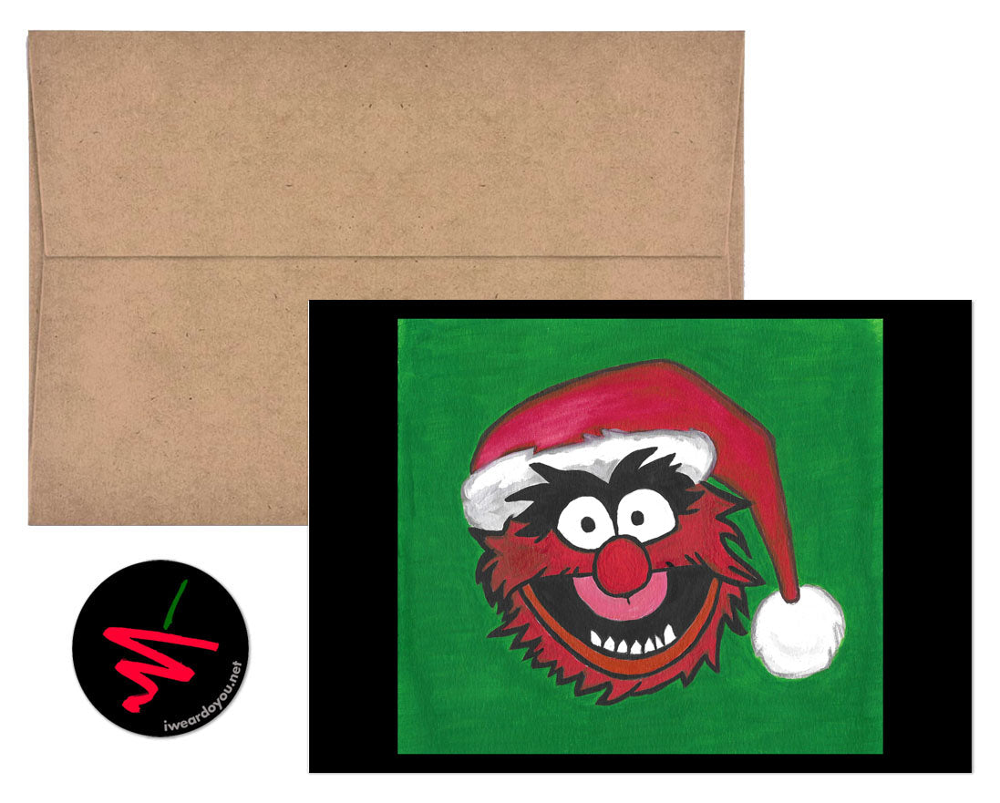 holiday cheer animal greeting card