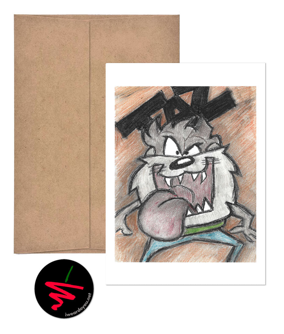 TAZ greeting card