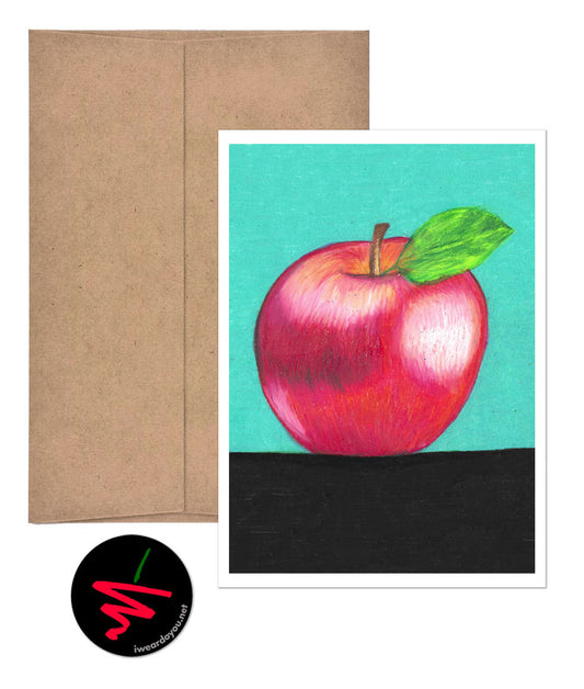 an apple a day... greeting card