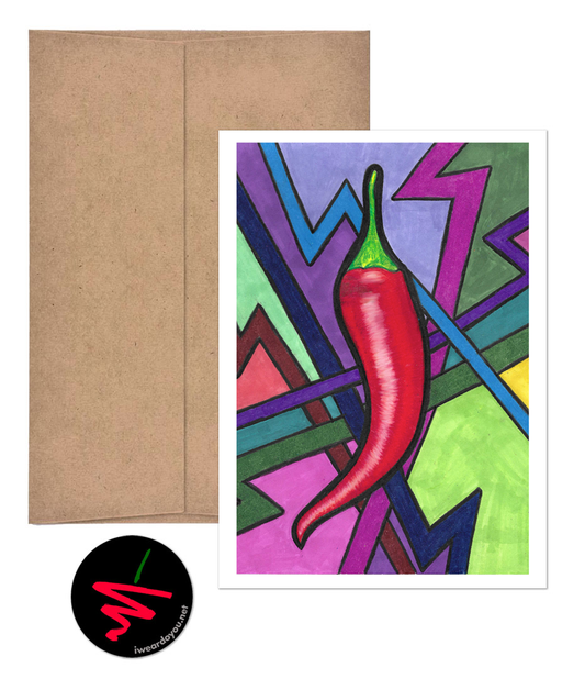 hot stuff greeting card