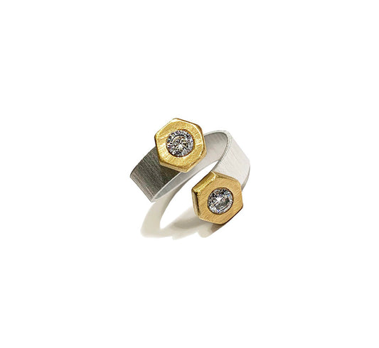 double or nuttin' ring - brass