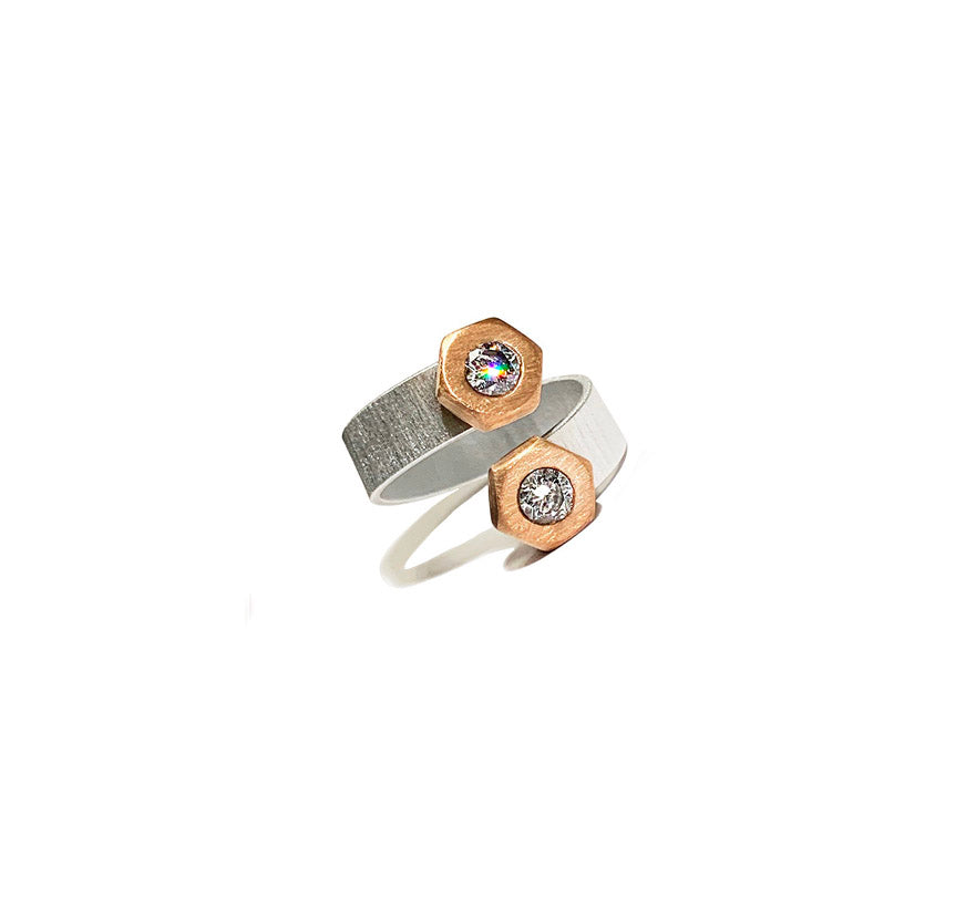 double or nuttin' ring - bronze