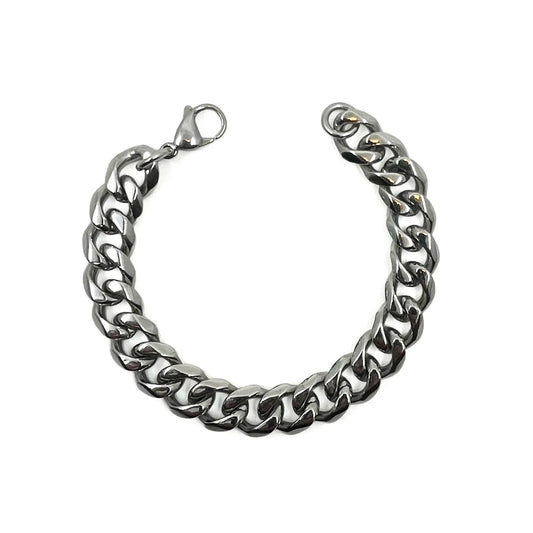 cuban link bracelet - 12mm - silver