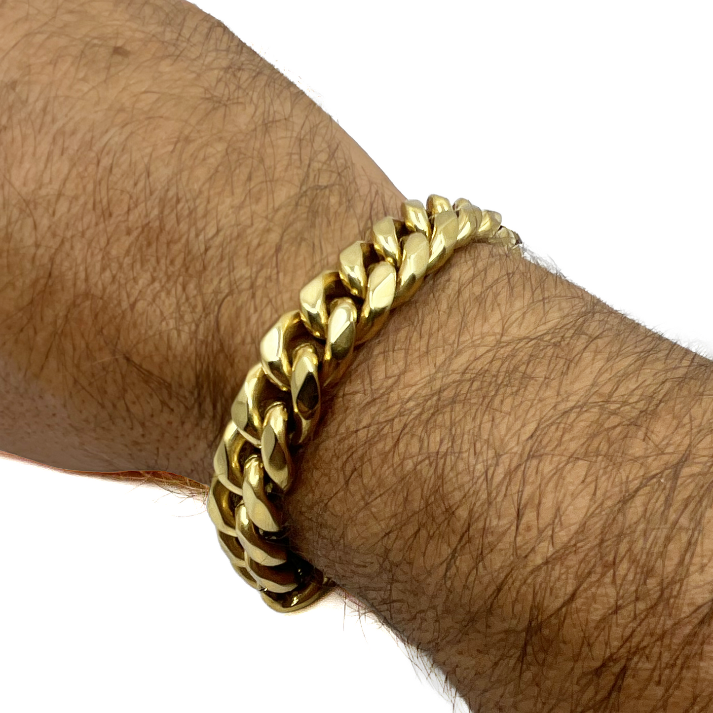 cuban link bracelet - 14mm - gold