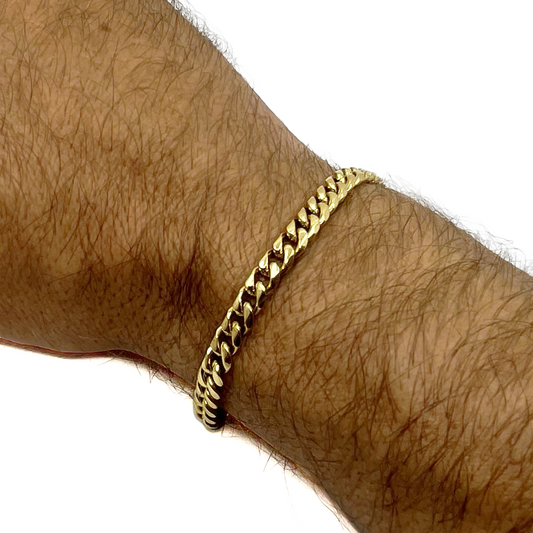 cuban link bracelet - 8mm - gold