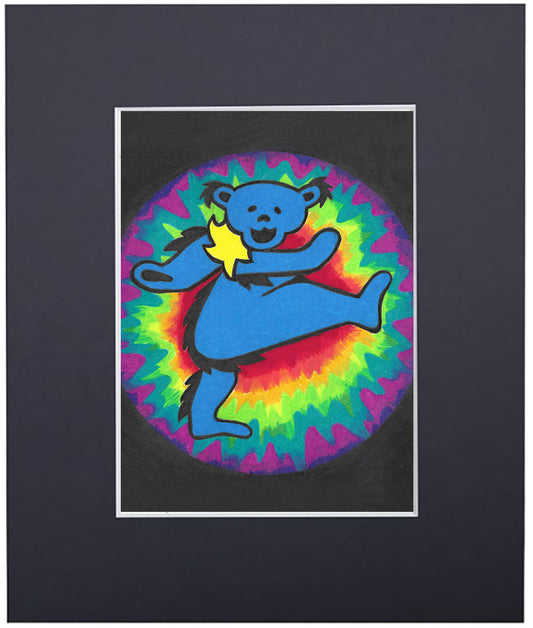 grateful tie-dye bear art print