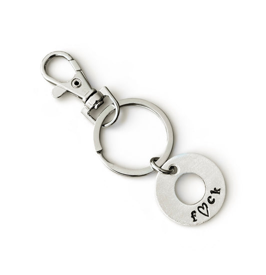 give a f🖤ck keychain/pendant