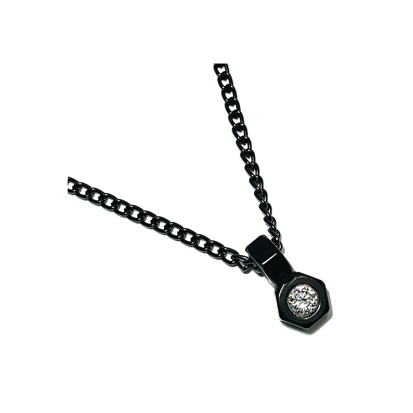 the original black solitaire necklace