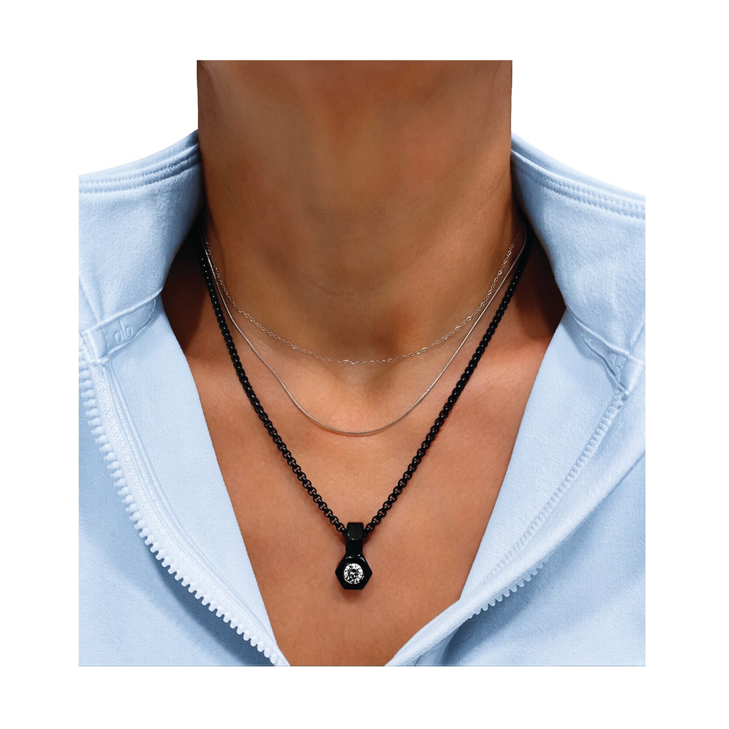 the original black solitaire necklace
