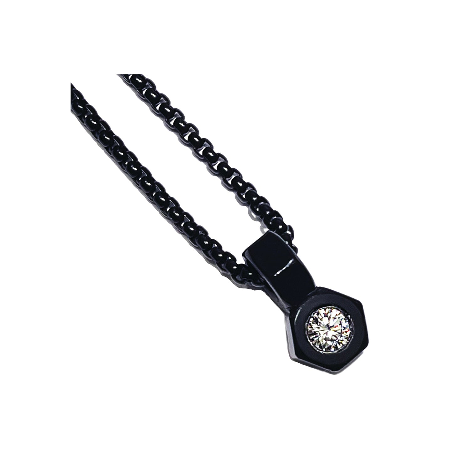 the original black solitaire necklace