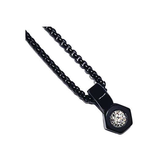 the original black solitaire necklace