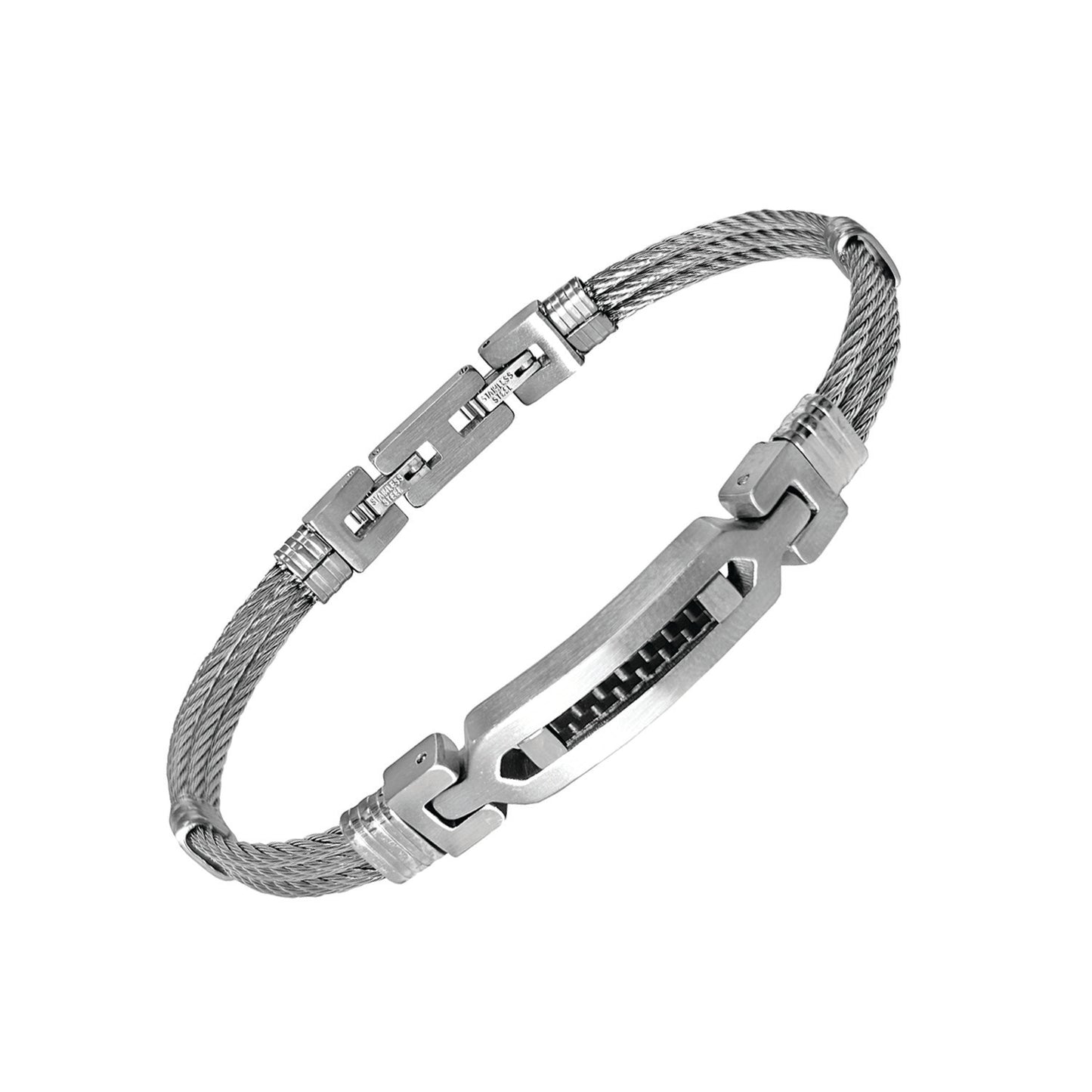 stainless steel carbon fiber bracelet