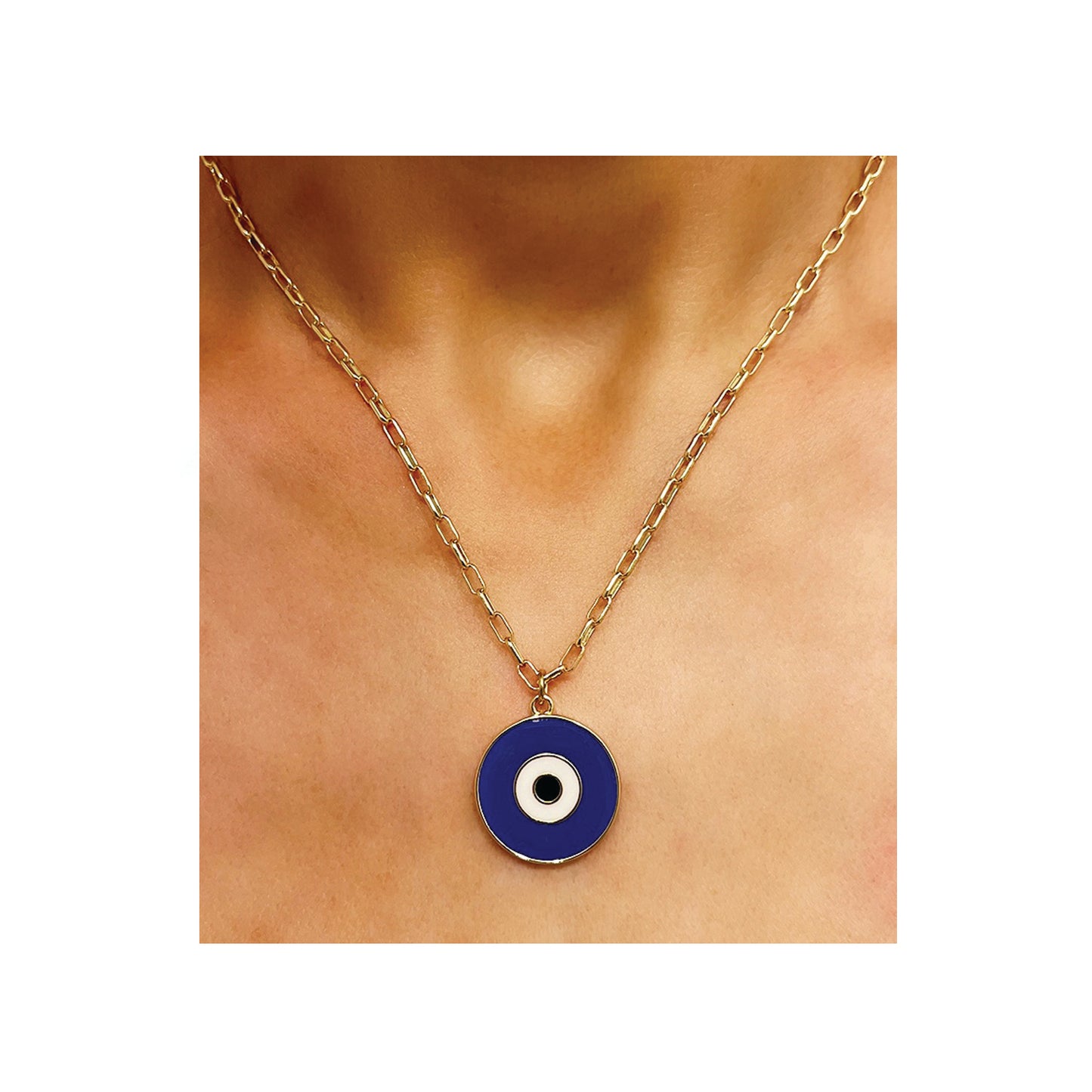 large evil eye necklace