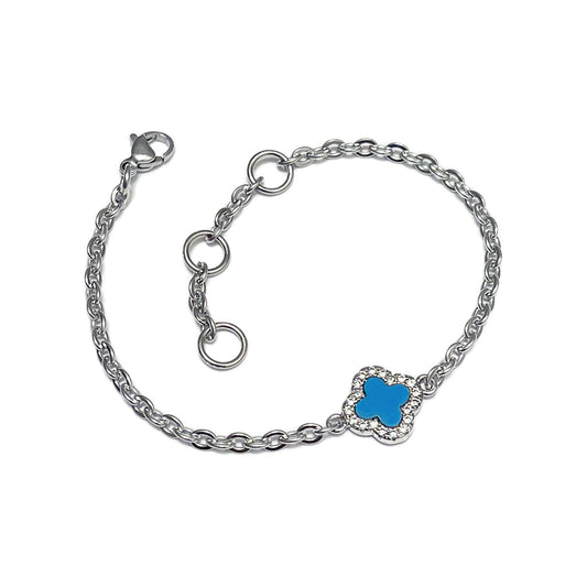 sweet clover bracelet - aqua
