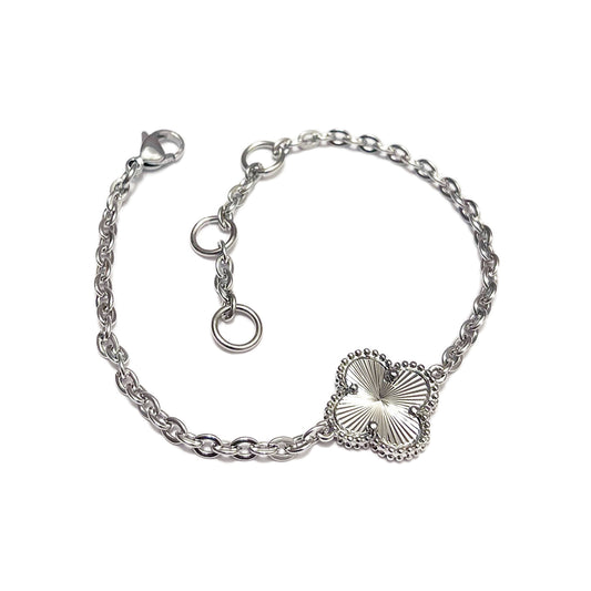 sweet clover bracelet - silver