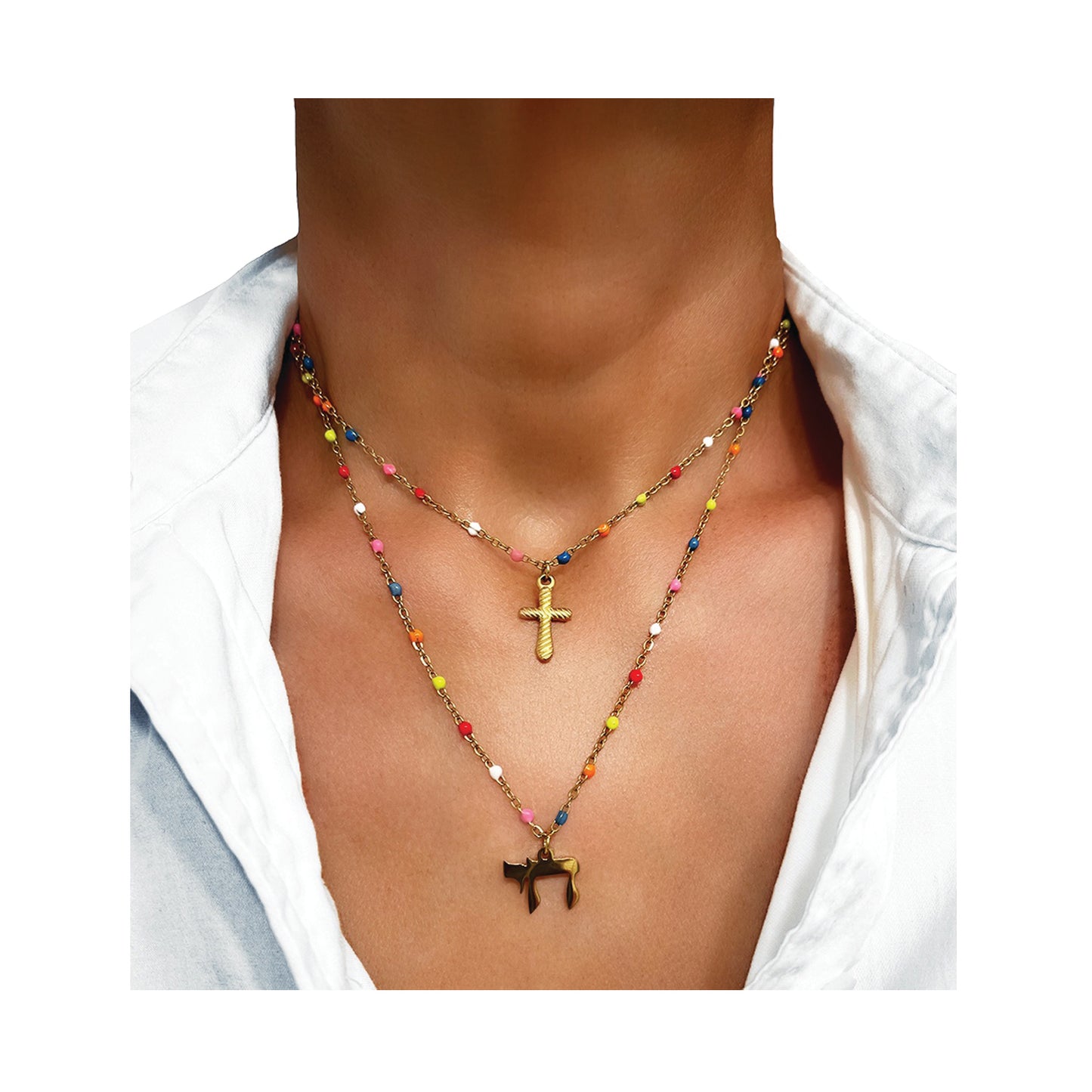 the charmed confetti necklace